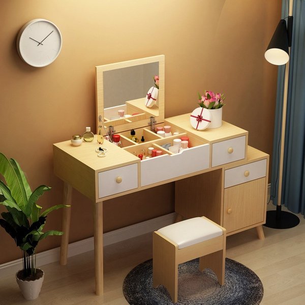 Bàn trang điểm đẹp hiện đại, bàn phấn gỗ công nghiệp cao cấp Ohaha - TĐ014