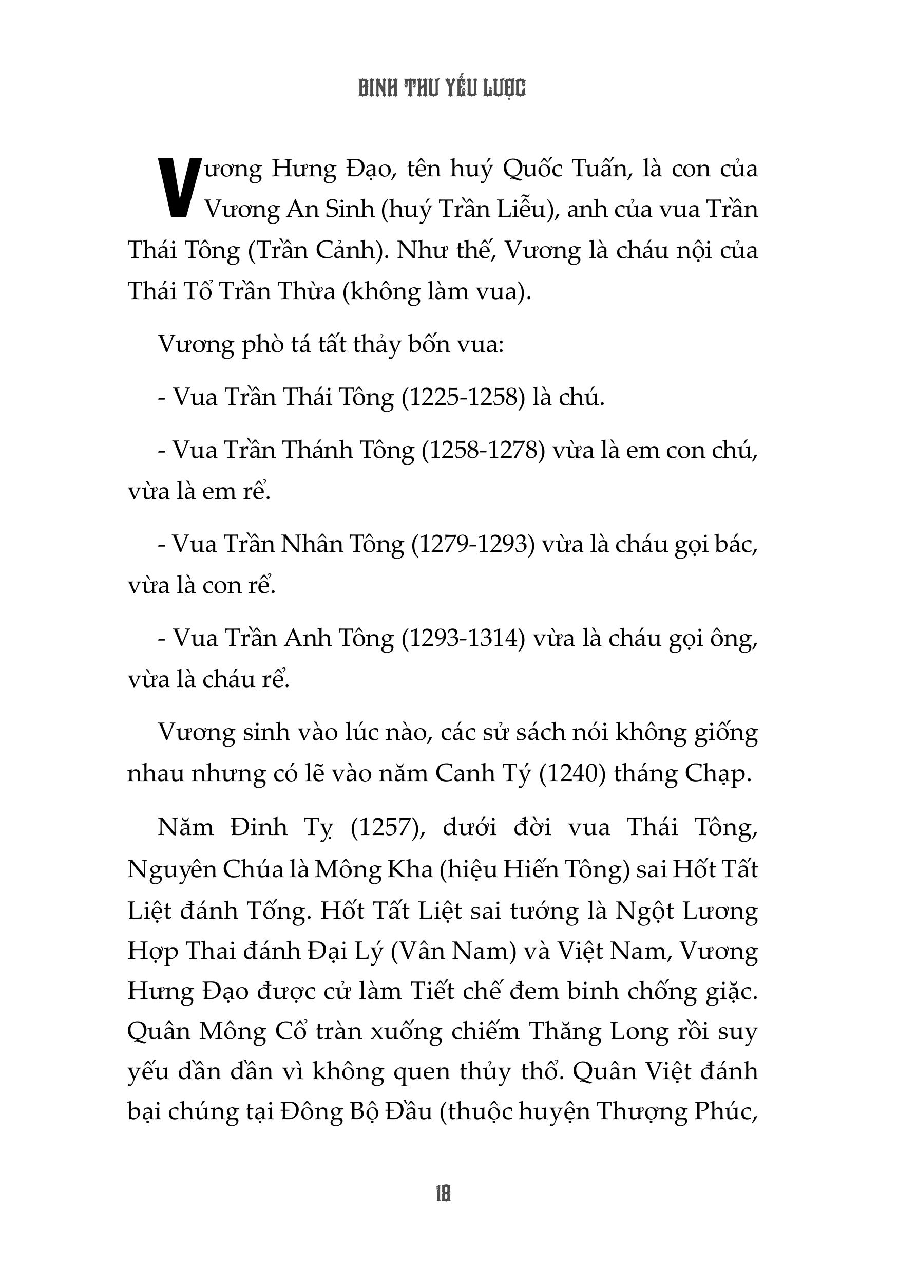 Sách - Binh Thư Yếu Lược - Hưng Đạo Vương