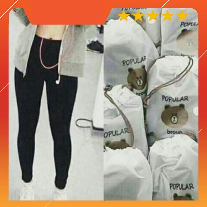 Quần legging popular túi gấu xinh