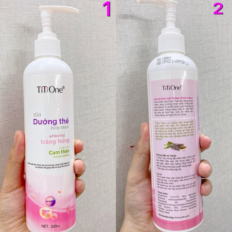 Sữa dưỡng thể trắng da TiTiOne 300ml