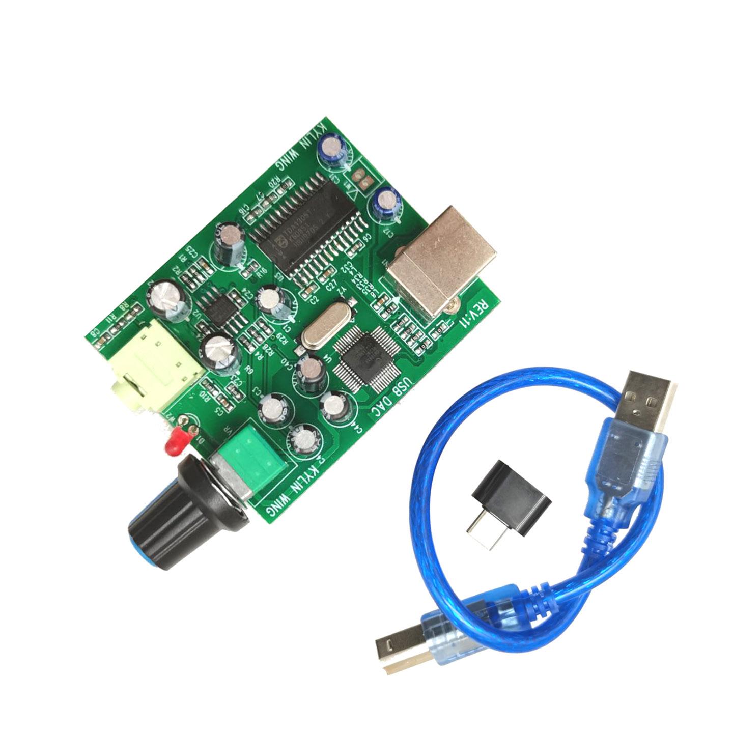 Bộ Giải Mã DAC DLHiFi CM108 TDA1305T TDA1308 IIS I2S Sang Đầu Ra 3.5mm USB Amp USB DAC Bộ Giải Mã Với Cáp USB
