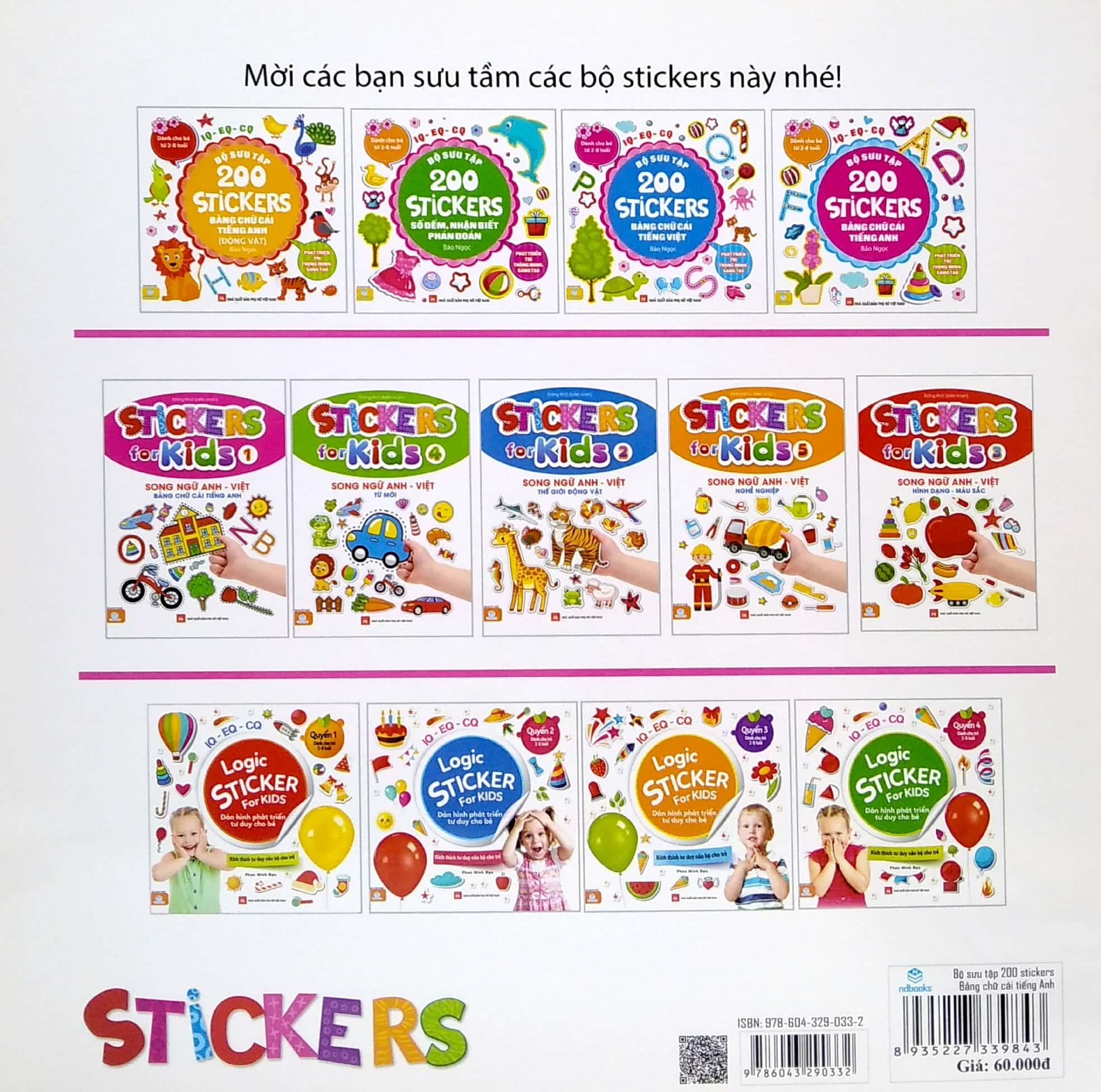 Bộ Sưu Tập 200 Stickers - Bảng Chữ Cái Tiếng Anh