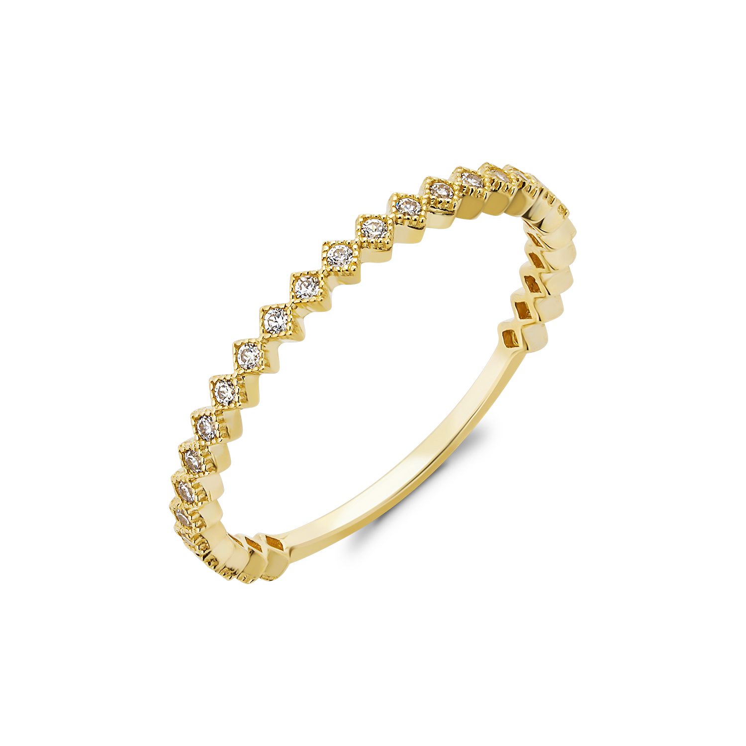 Nhẫn nữ vàng tây 14k NLF441 Huy Thanh Jewelry