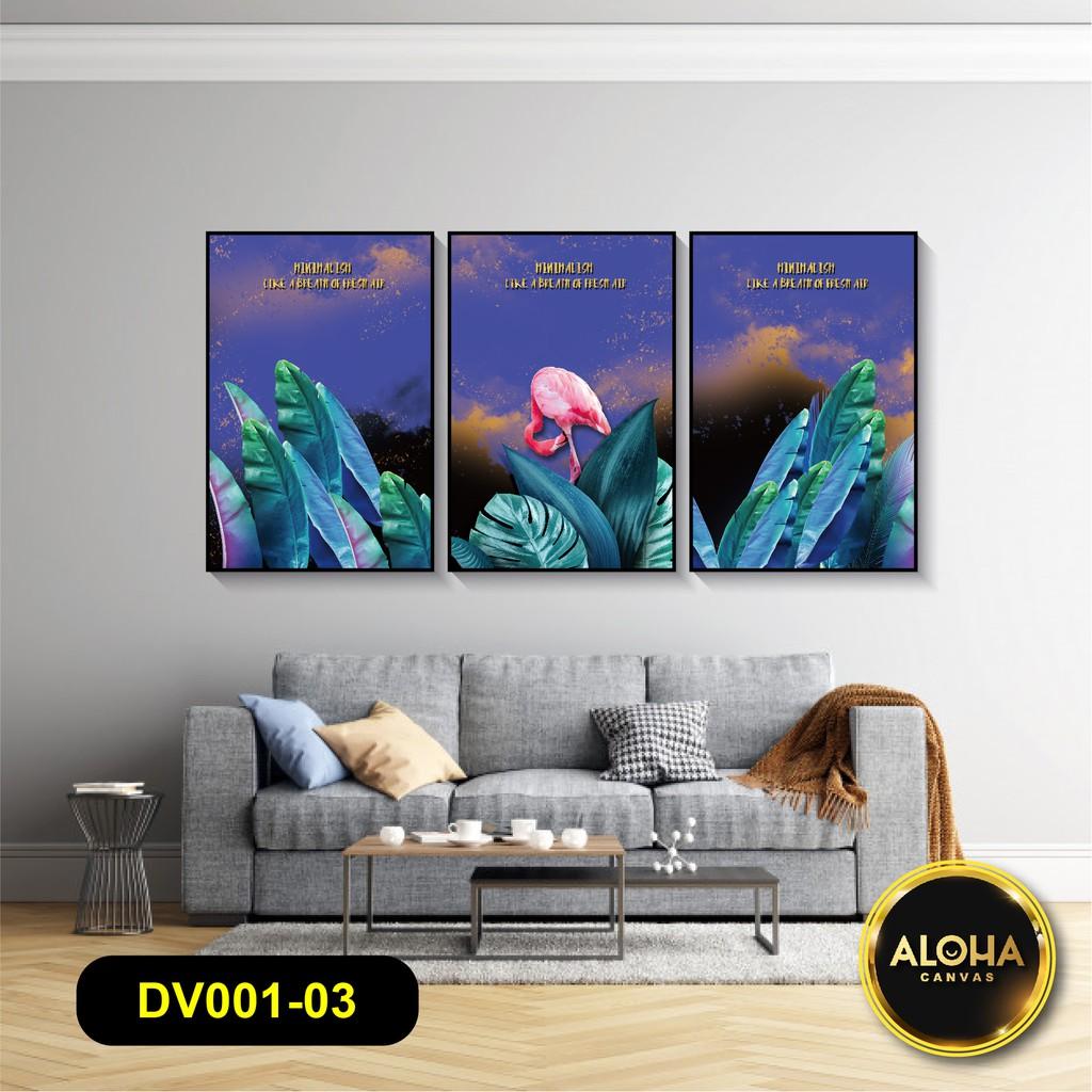 Bộ 3 Tranh Treo Tường Canvas Tranh Phòng Khách In 3D Kích Thước 40x60cm Siêu Bền Siêu Đẹp