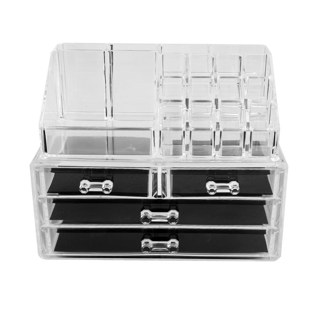 Clear Acrylic Cosmetic Storage Case Jewelry Storage Drawer Lipstick Holder