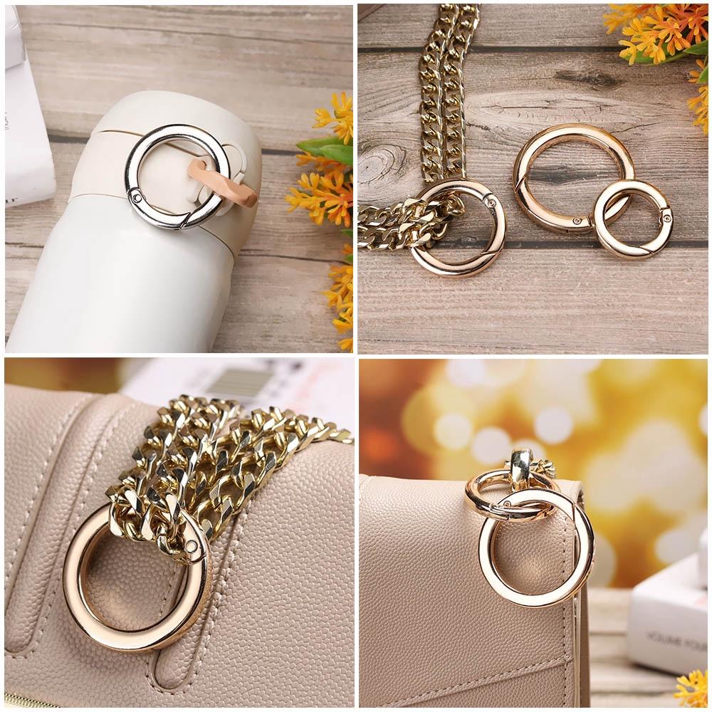 Set 3 Vòng Khoen Tròn Nhỏ, Móc Khuyên Chùm Khóa Trơn Kim Loại Màu Bạc, Móc Chùm Chìa Khóa, Móc Đa Năng - TakyHome 5070