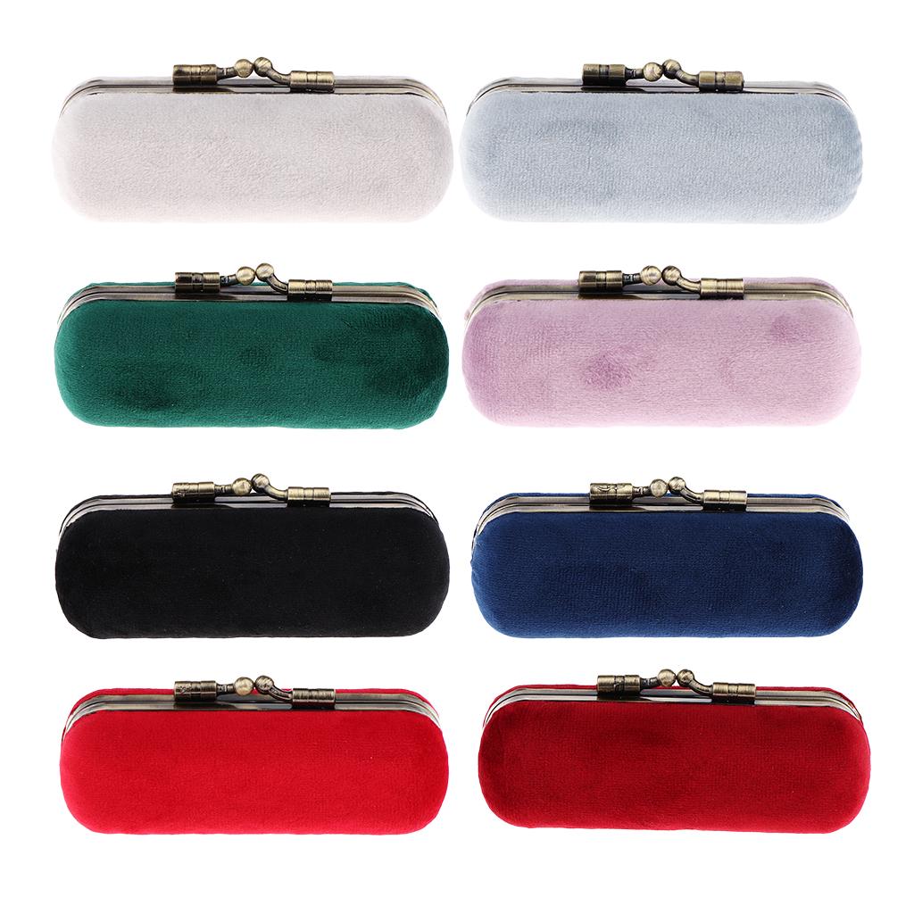 Lipstick Holder Makeup Case Storage Box Mirror Purse Pocket Red