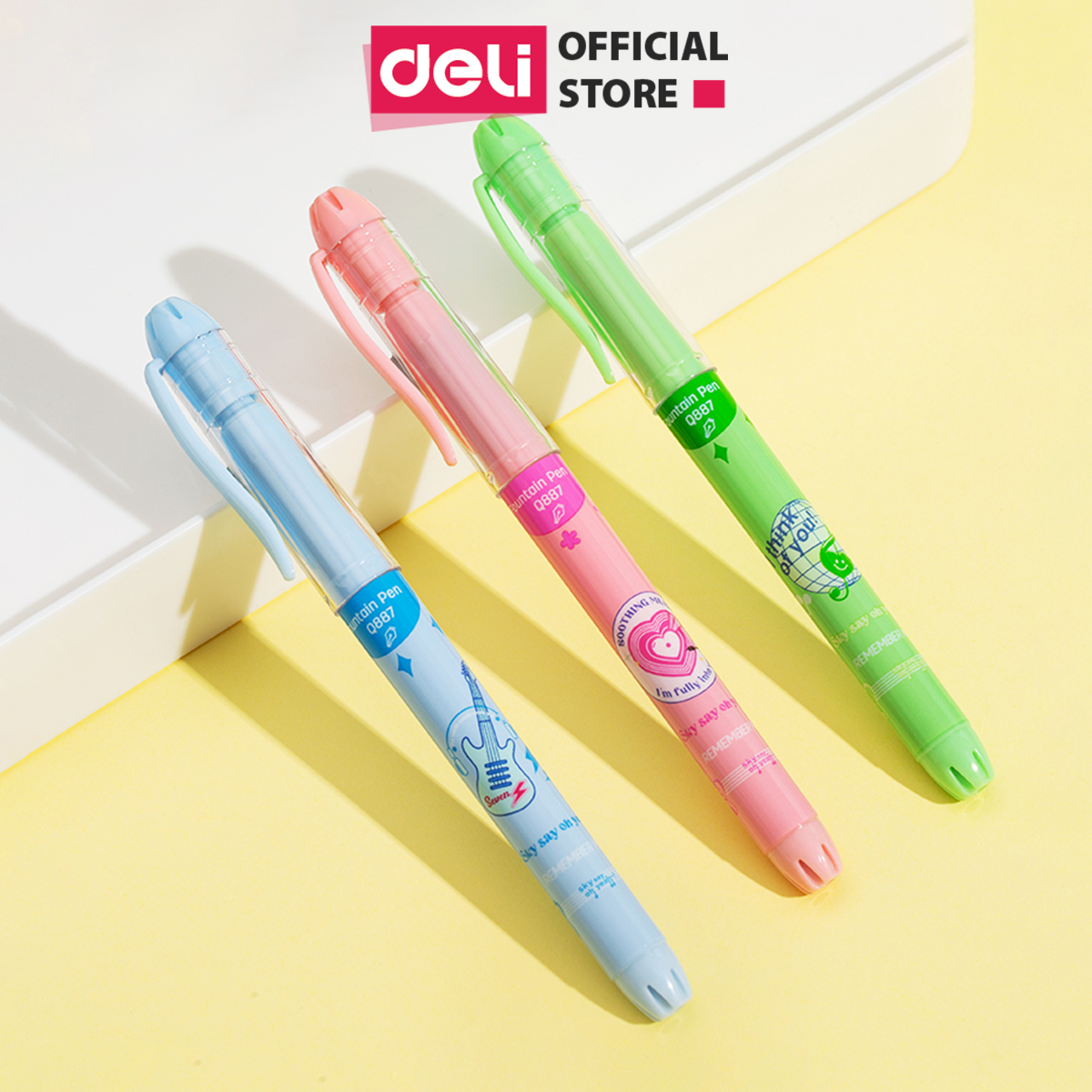 Bút Máy Bút Mực Học Sinh Ngòi Kim Tinh Luyện Chữ Đẹp Tập Viết BST Limited Deli - Thiết Kế Mẫu Mã Đa Dạng, Ngòi Bút Chất Lượng Cao - CQ187