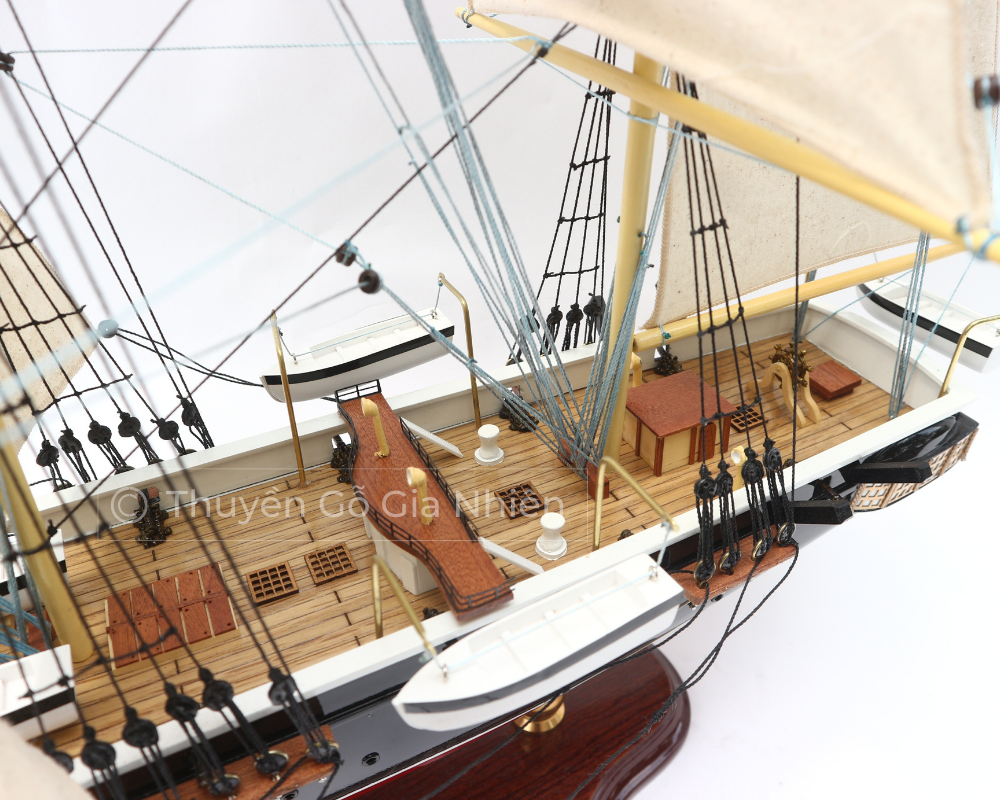 Mô Hình Thuyền Gỗ Phong Thủy Dạng Thuyền Cổ HMS WARRIOR Chính Hãng Hàng Xuất Khẩu Chất Lượng Cao