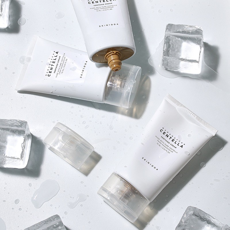Kem Dưỡng Làm Dịu, Phục Hồi Da Chiết Xuất Rau Má Skin1004 Madagascar Centella Soothing Cream 75ml + Tặng kèm 1 băng đô tai mèo