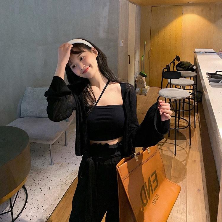 MS233 Áo khoác cardigan nữ len dệt kim mỏng