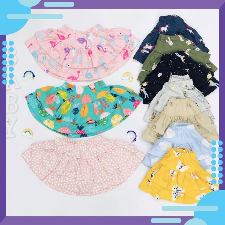 Chân Váy Bé Gái 2 Tầng, Size 1-5, Hàng Made In Vn, Chất Cotton Xuất Dư, Dáng Xòe Rộng Xinh Yêu