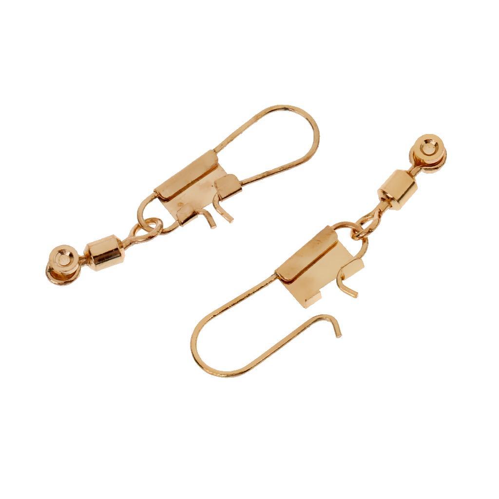 Pack of 5 Pieces Fishing Connector Space Beans Stopper Rolling Swivel Fishing Tackle Tool