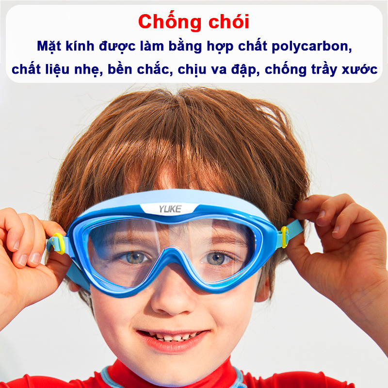 Kính bơi trẻ em 4-12 tuổi cao cấp Baby-S, Kính bơi cho bé góc nhìn rộng nhiều màu sắc tươi sáng - SKB008