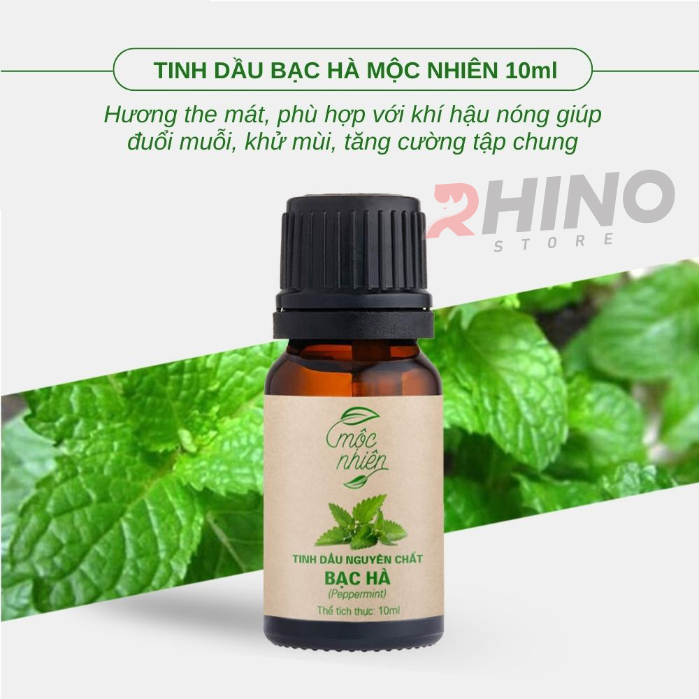 Tinh dầu Nhà Mộc nguyên chất Rhino T101 có kiểm định, treo xe, kẹp điều hòa: 10ml