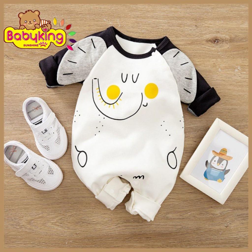 BodySuit,áo liền quần dễ thương dài tay kiểu con voi cho bé (2359), cotton 100%,thương hiệu Aiueo Nhật Bản