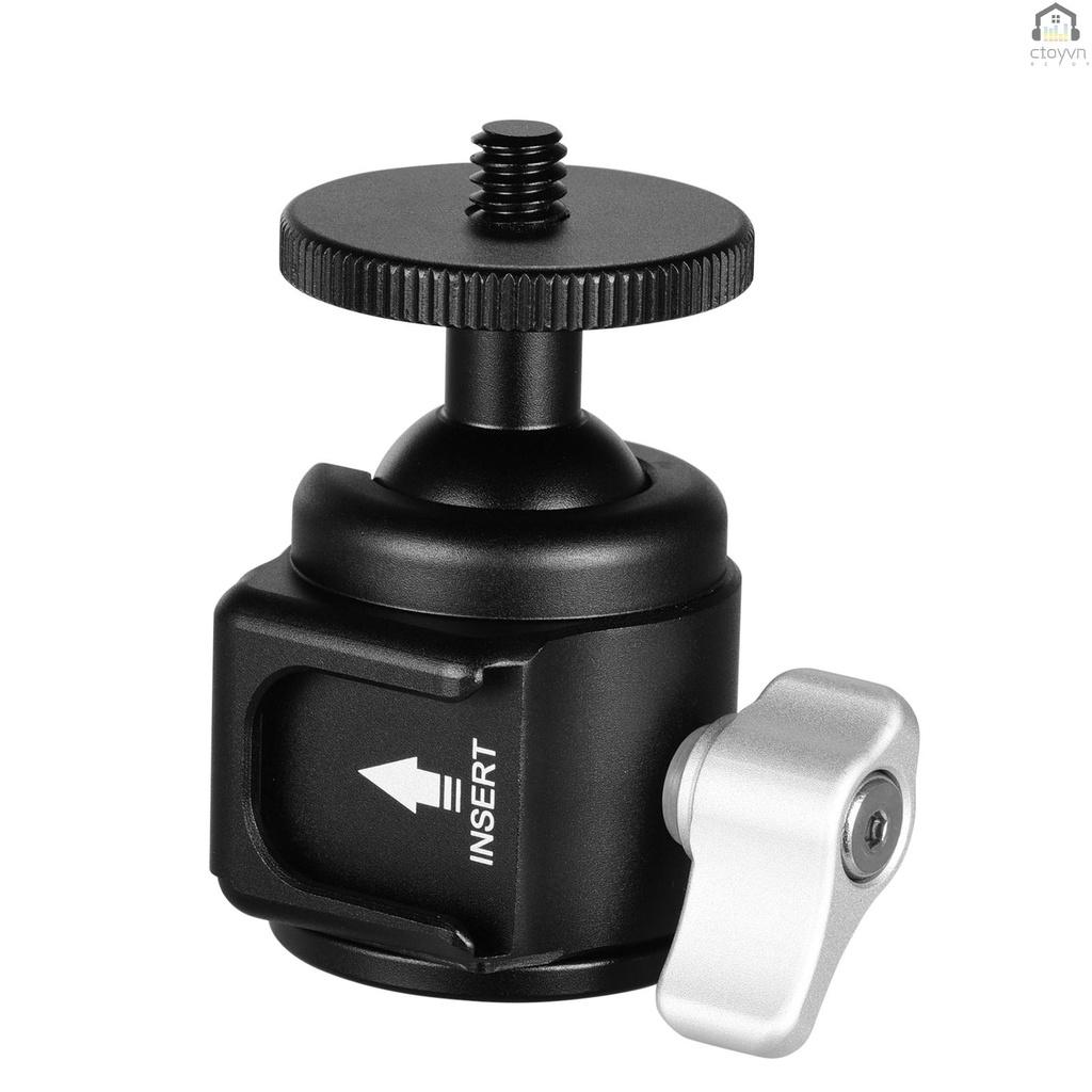 Đầu bi hợp kim nhôm CNC 5KG kèm ốc vít 1/4inch thông dụng cho máy ảnh DSLR SLR