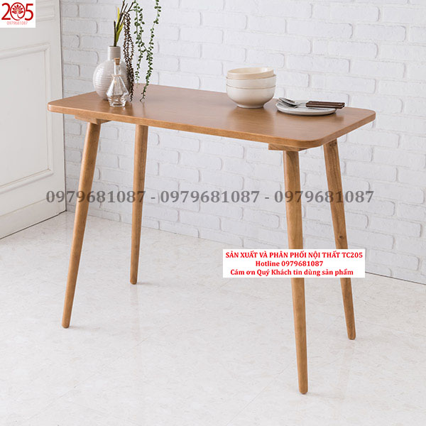 BÀN LÀM VIỆC, BÀN HỌC 80x40x75 cm GỖ CAO SU 100% -  205 TC  Rubber Hard Wood Desk