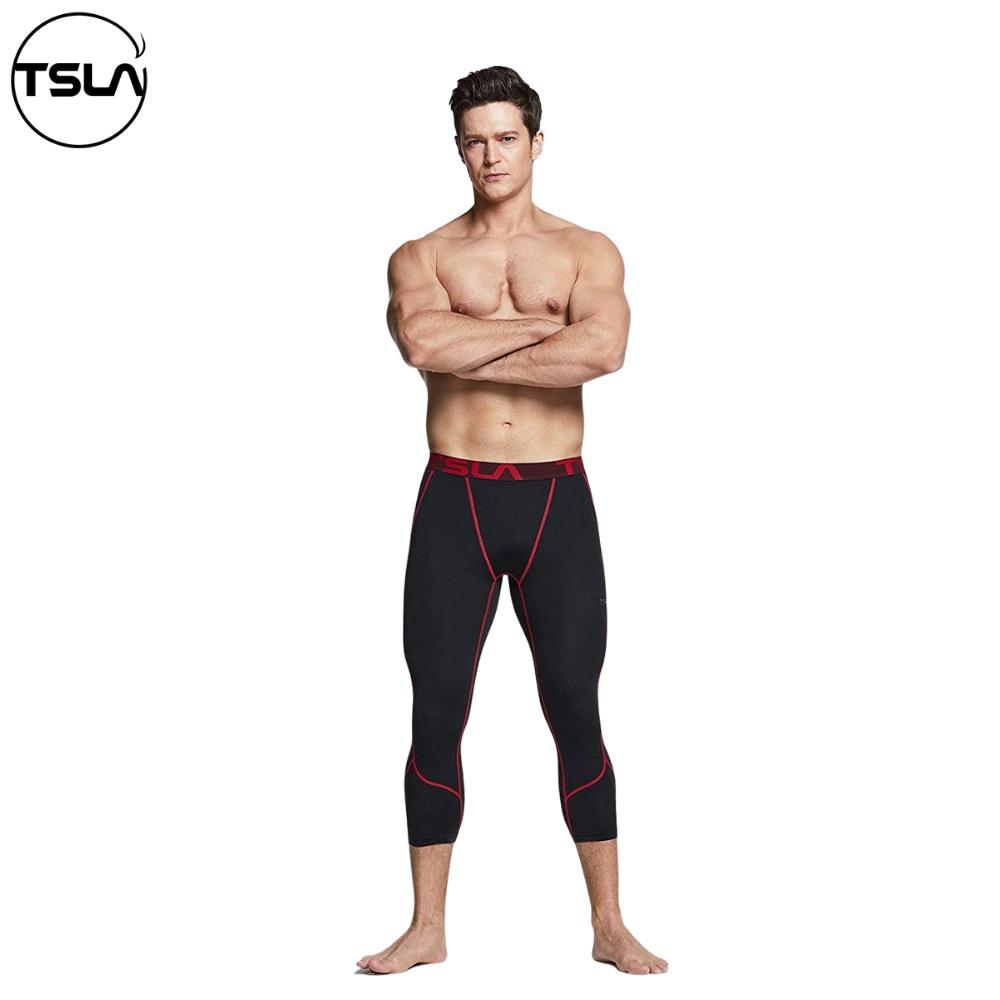 Quần legging Pro Combat thể thao nam bó cơ TSLA dạng lửng co giãn 4 chiều TSL2013