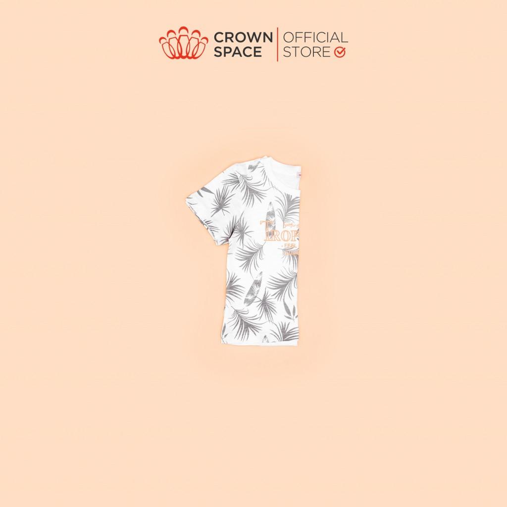 Áo Phông Tropical Cho Bé Trai Crown Kids Fashion CKBS2110803 TShirt Vải Cotton Thoáng Mát Từ Size 2-9