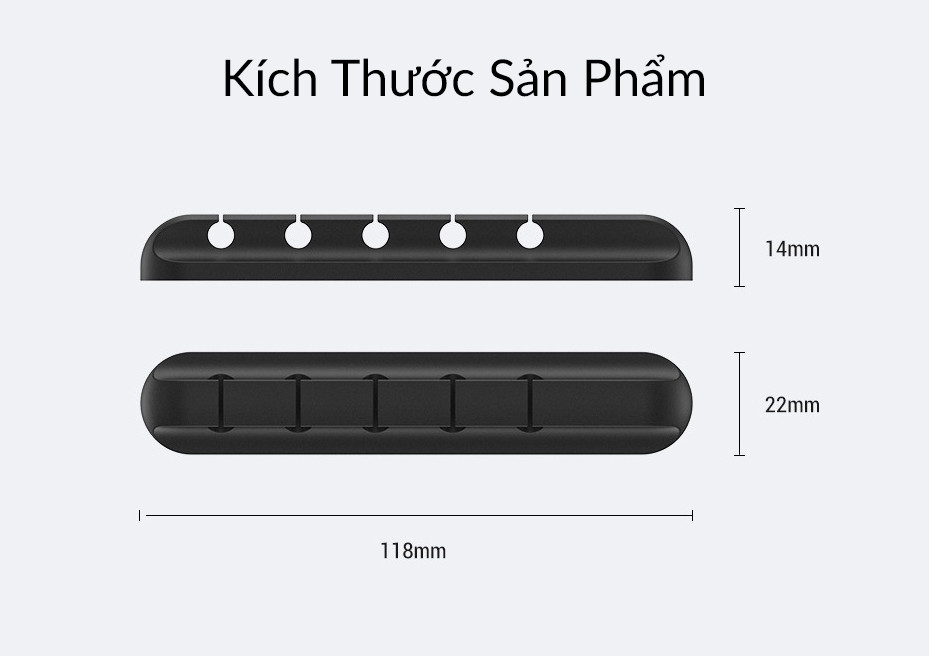 Phụ kiện giữ dây cáp sạc Giá Silicon mini cố định dây cáp sạc cho các thiết bị điện tử trên bàn làm việc - Hàng Chính Hãng