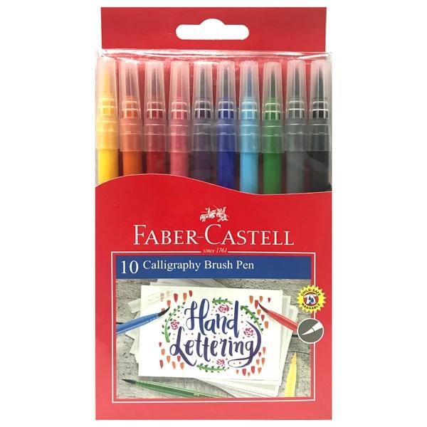 Bút Thư Pháp 10 Màu Calligraphy Đầu Cọ - Faber-Castell