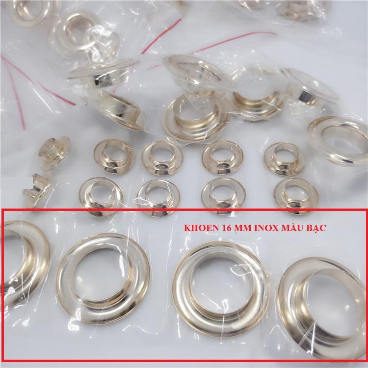 Khoen ore 16mm Khoen mắt cáo 16 ly Bằng INOX không gỉ Khuy mắt cáo bấm vải Phụ liệu may mặc cao cấp