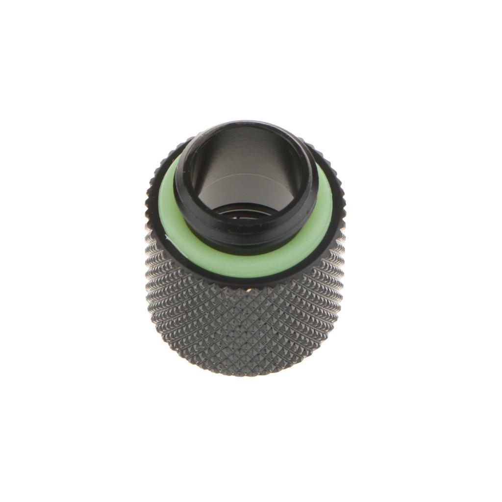 2-4pack Fitting Extender G1/4 Thread Matt Black Copper For PC Liquid Cooling