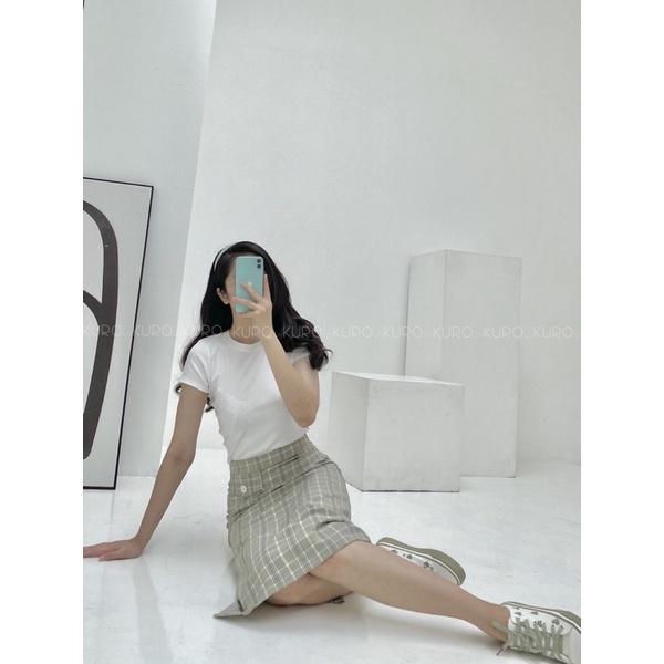 Chân váy midi xẻ hông 2 màu