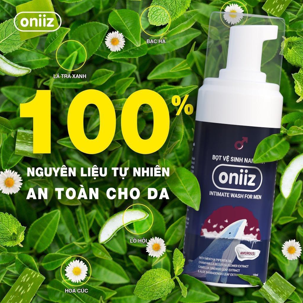 Bọt vệ sinh nam giới Oniiz Dung dịch vệ sinh nam tạo bọt Amorous (Hương Đam Mê) 100ml