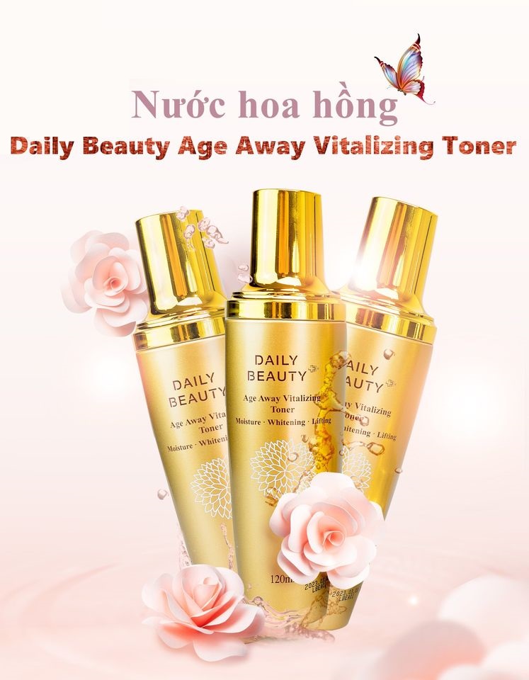 Nước hoa hồng Daily Beauty Age Away Vitalizing Toner Hàn Quốc Đánh Thức Thanh Xuân, Trẻ Hóa Làn Da 120ml