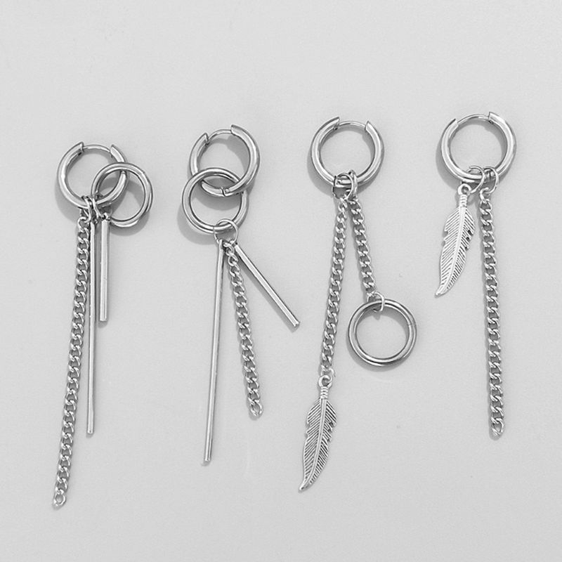 4 khuyên tai bông tai không gỉ đơn giản cho nam nữ unisex cá tính