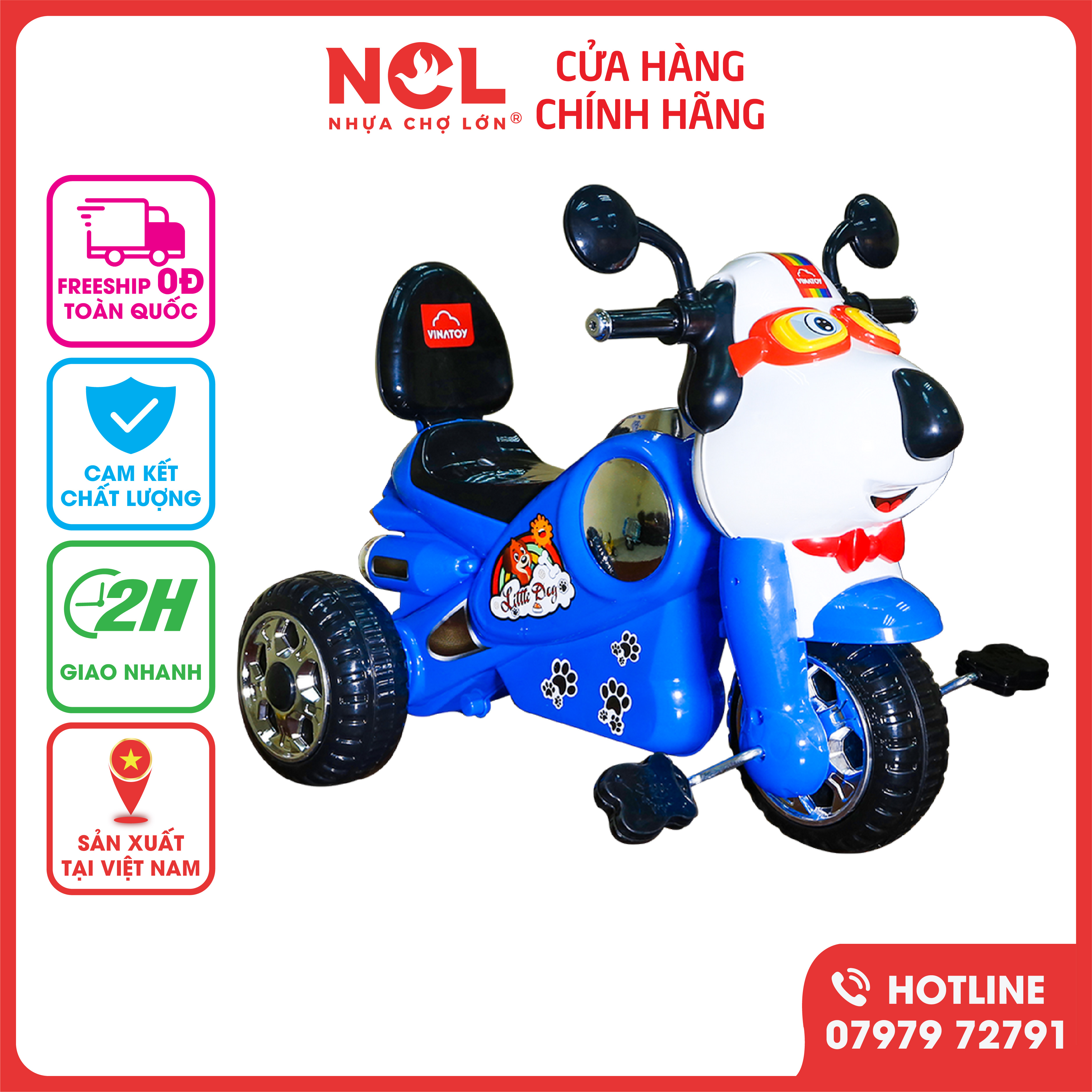Xe 3 Bánh Nhựa Chợ Lớn L9 Chú Chó Thông Minh - M1814-X3B