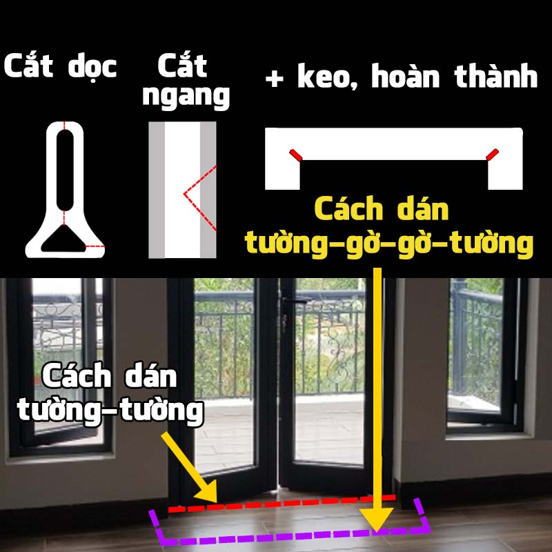 0.2 Mét Ron Thanh Dài Chặn Ngăn Nước Mưa Lũ Ngập Tràn Tạt Triều Cường Ban Công Sân Thượng