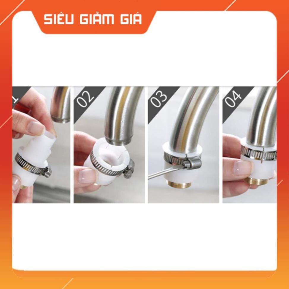VÒI NƯỚC RỬA BÁT INOX TĂNG ÁP XOAY 360 ĐỘ - Tặng LAU BẾP ĐA NĂNG! 206797