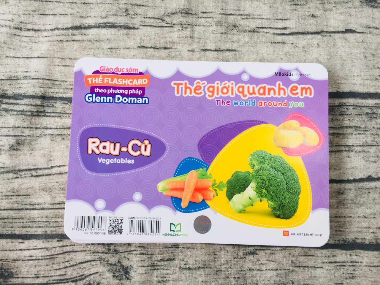 Flashcard Rau củ quả - Thế Giới Quanh Em (Theo Phương Pháp Glenn Doman)