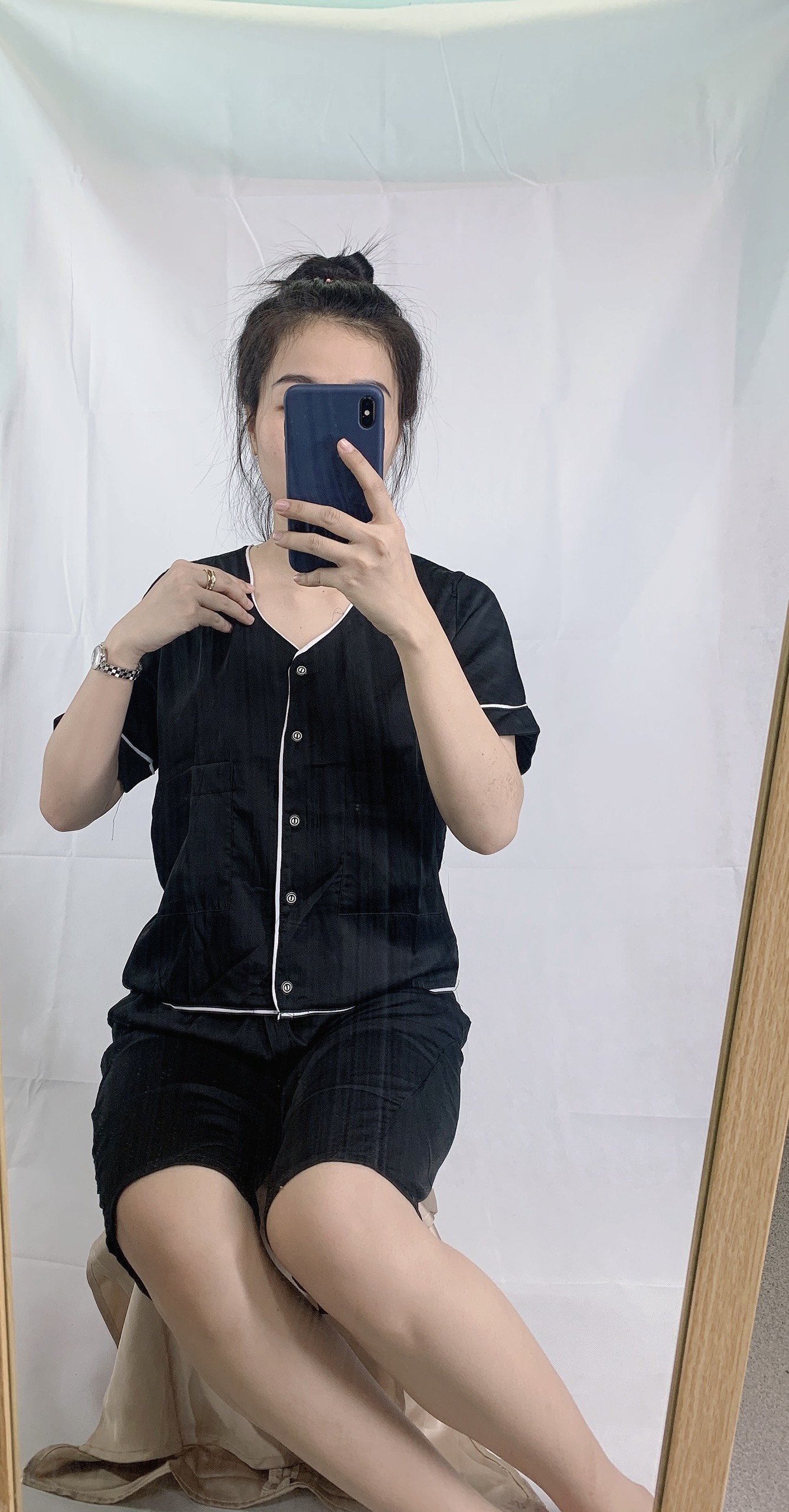 Pijama lưng nữ - đồ mặc nhà - vải lụa mềm mại