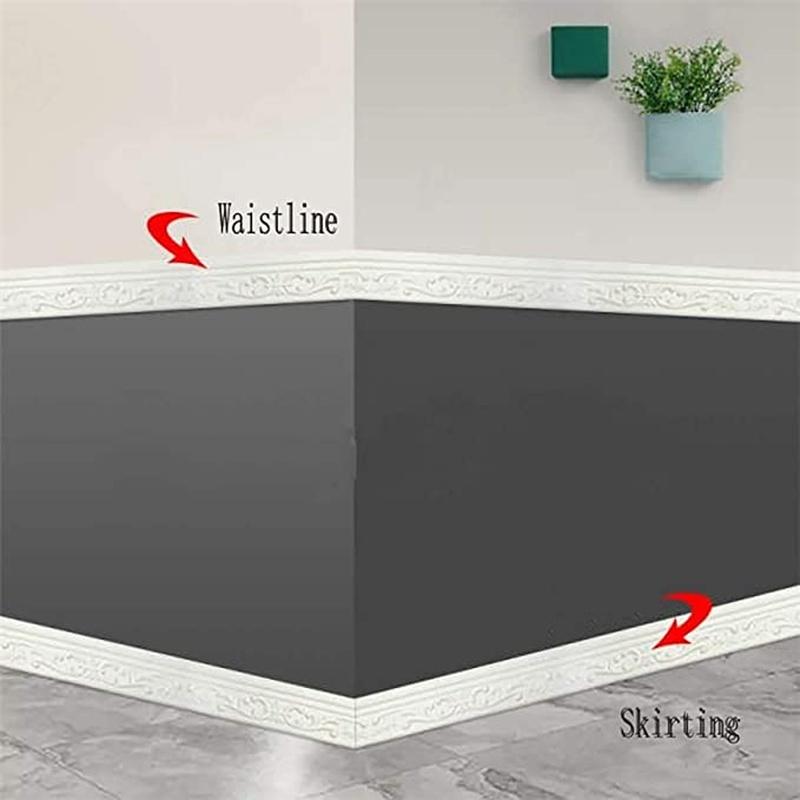 Cuộn Băng Dán Viền Tường Bằng Xốp Họa Tiết Hoa 3D Dài 2.3m Chống Thấm Nước Trang Trí Nhà Cửa