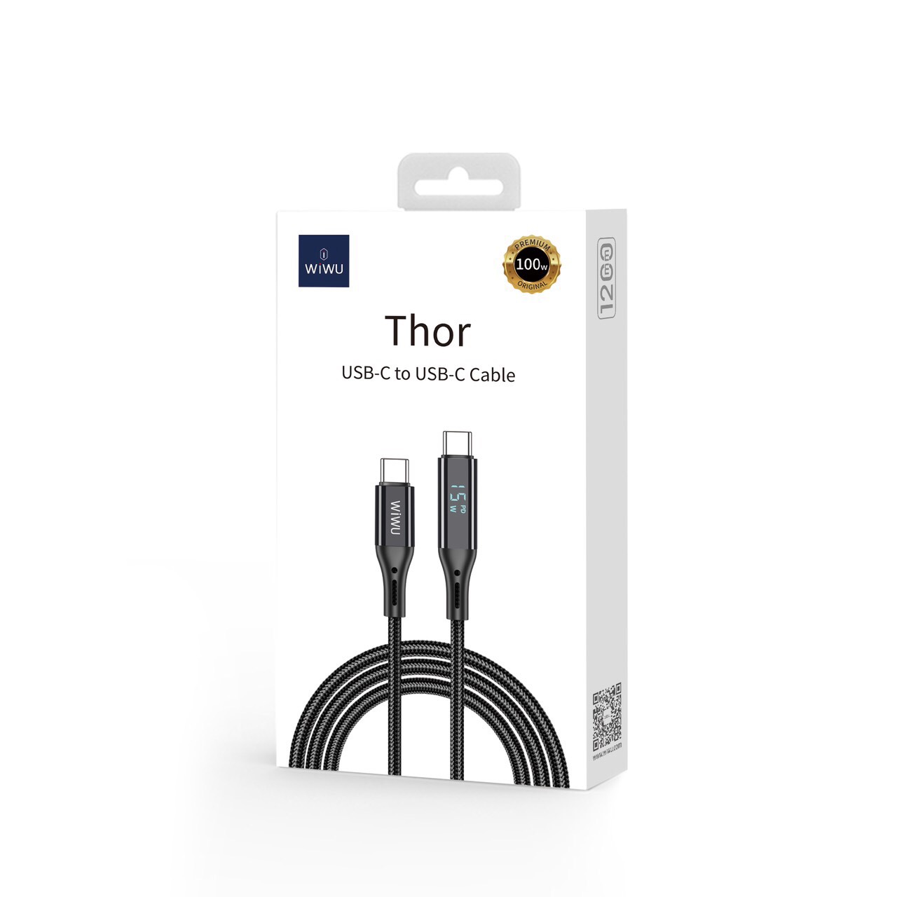 Cáp Wiwu Thor C To IPhone 30W, C to C 100W cho điện thoại, máy tính bảng siêu bền chống đứt gẫy - Hàng chính hãng