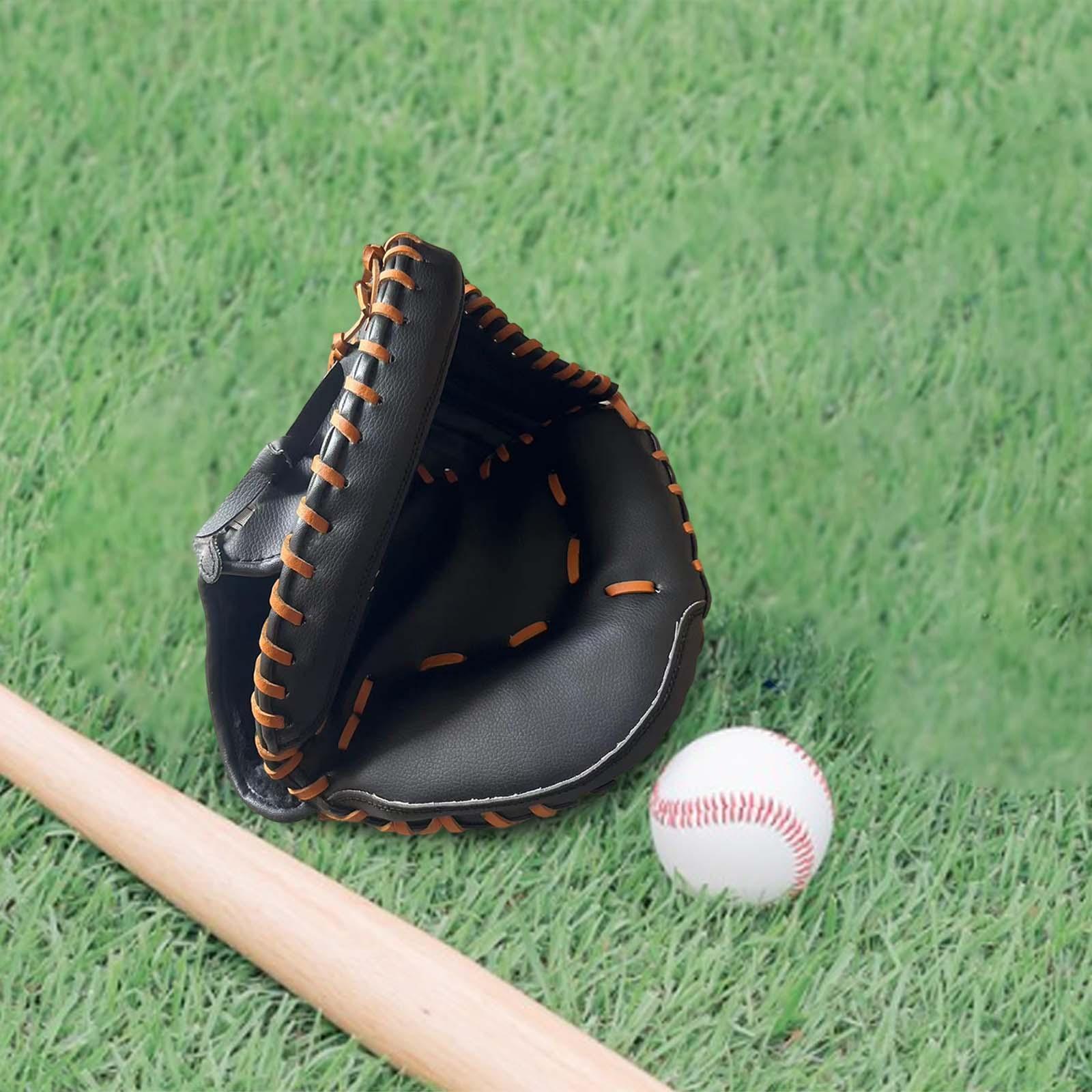 PU Leather Baseball Glove Infield Outfield Gloves Durable Catcher Baseball Softball Fielding Glove Sports Batting Gloves for Youth Adult Training