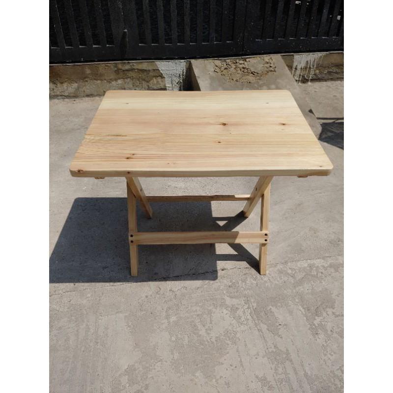 Bàn Xếp Gỗ Cao Su Chữ Nhật 40x60x52