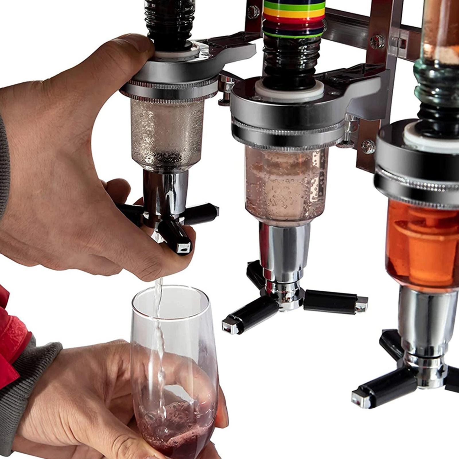 6 Bottle Liquor Dispenser Drink Dispenser for Cocktails Shots Party Kitchen
