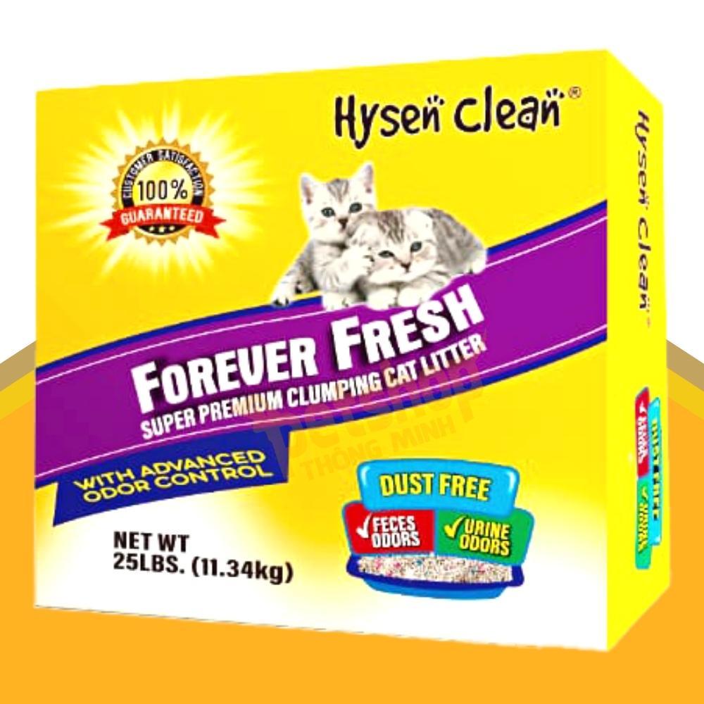 Cát Mèo Cát Vệ Sinh Cho Mèo Cao Cấp Không Bụi Hysen Clean - Thùng Giấy Tiết Kiệm 11.34KG