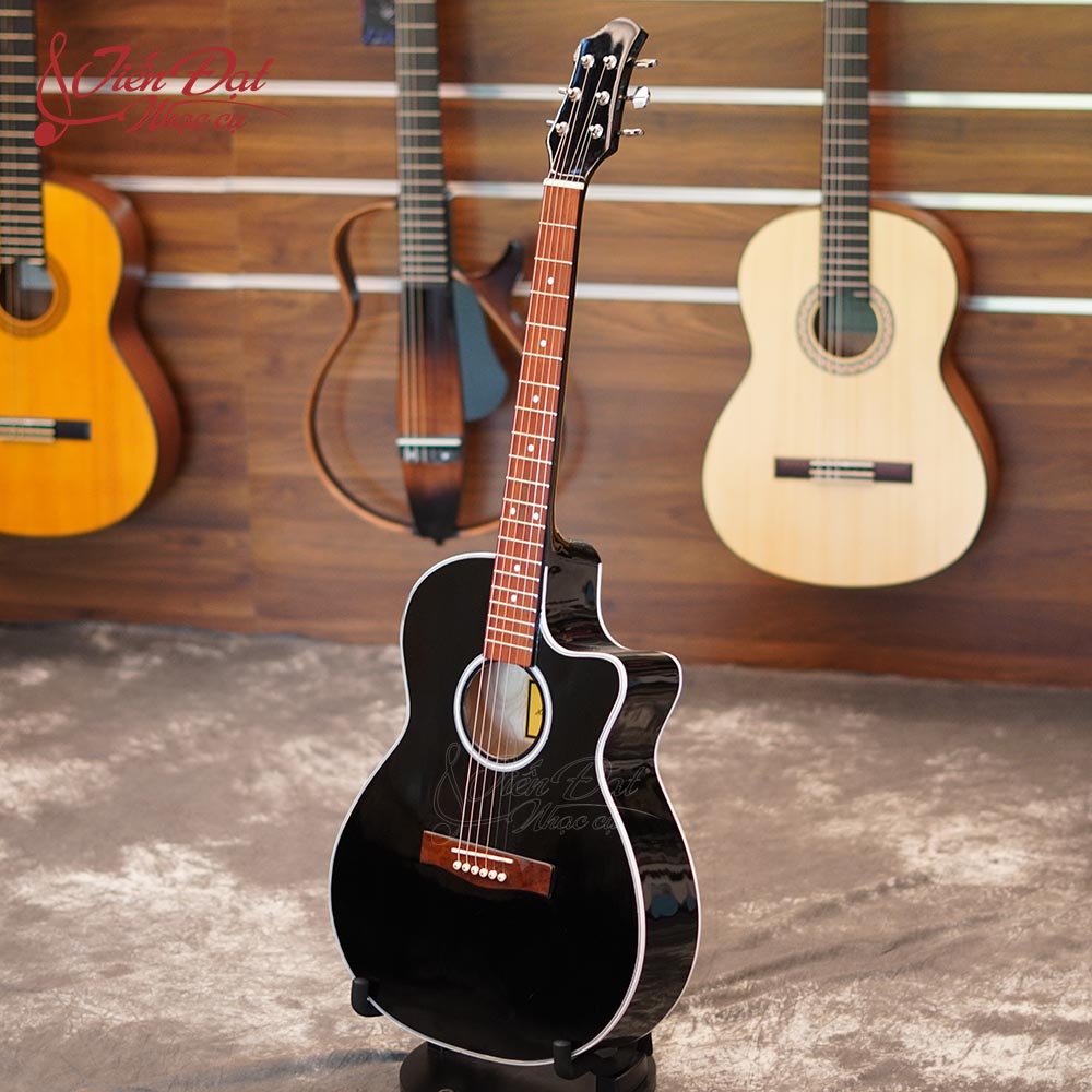 Đàn Guitar Acoustic Việt Nam GA-12EL Mặt Gỗ Thông Nguyên Tấm Cao Cấp