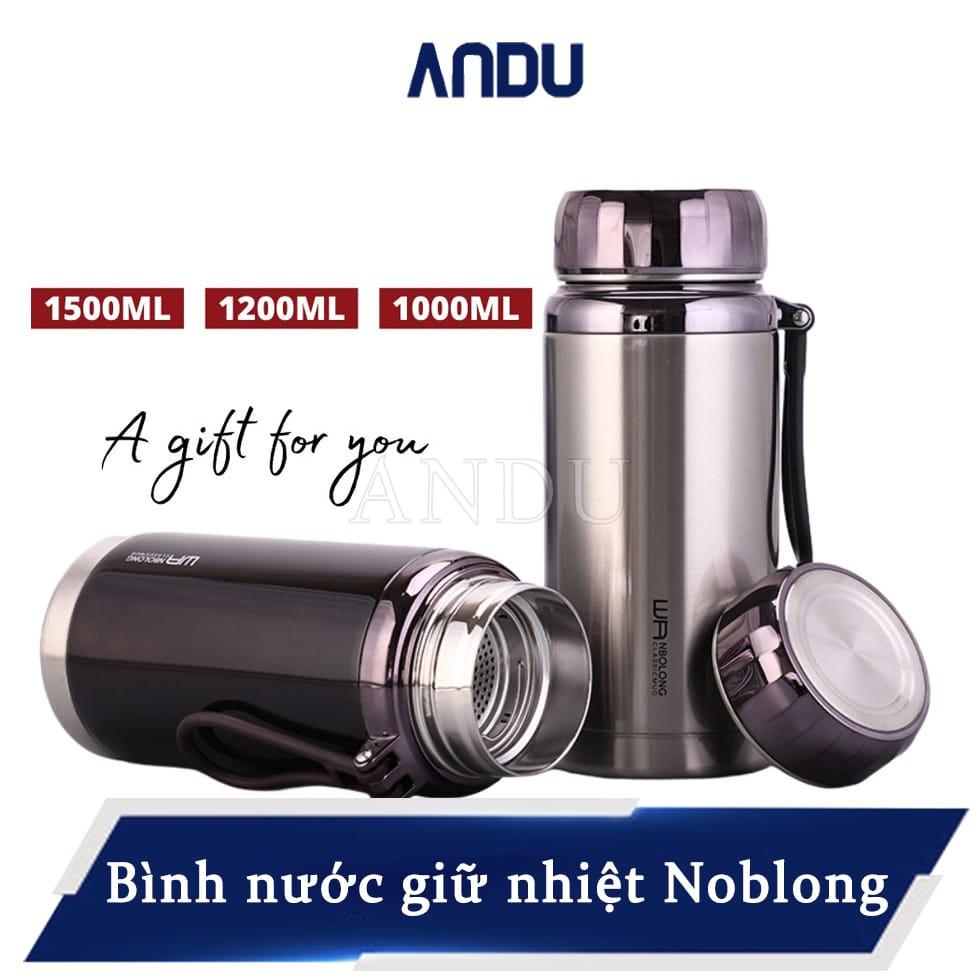 Bình Nước Siêu Giữ Nhiệt Noblong Inox, Ly Nước Giữ Nhiệt Hàng Loại 1 Cao Cấp, Siêu Dày Dặn, Cứng Cáp