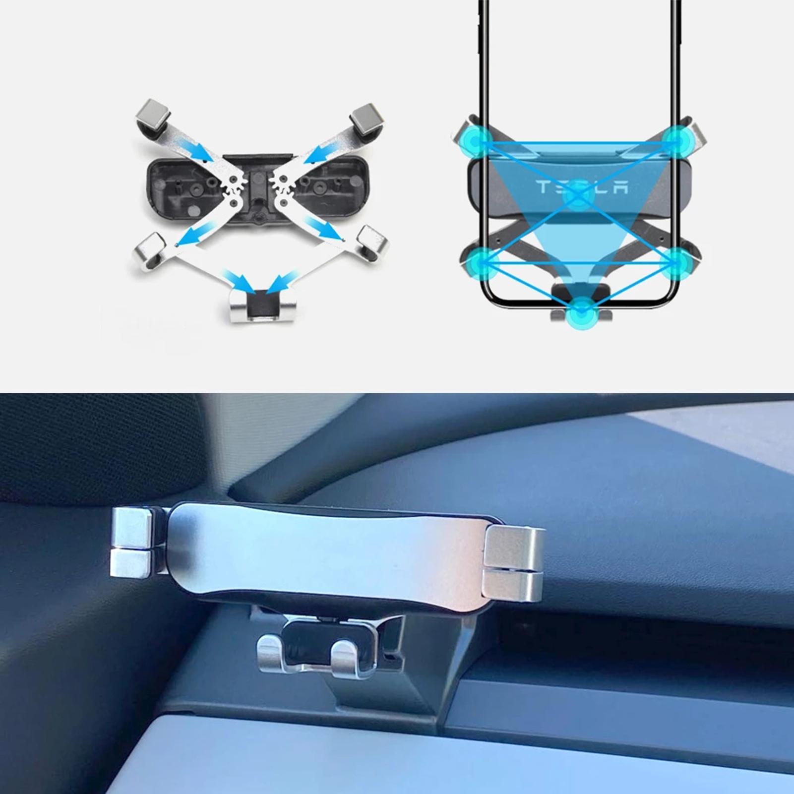 Car Phone Mount Holder Air Outlet Mount Smartphone Holder Cradle Stable Non-slip Phone Stand Replacement for all Tesla