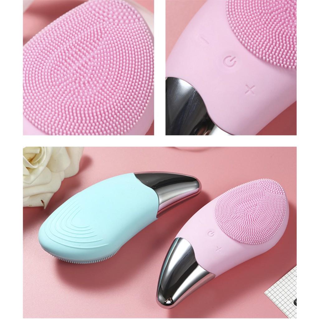 Máy rửa mặt massage mặt thư giãn rung 6000 lần phút công nghệ Nhật Bản