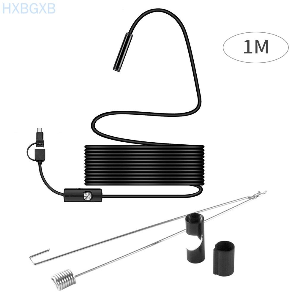 HXBG Endoscope Camera Phone USB Inspection Camera Computer IP67 Waterproof 5.5mm LED Endoscope, 1m