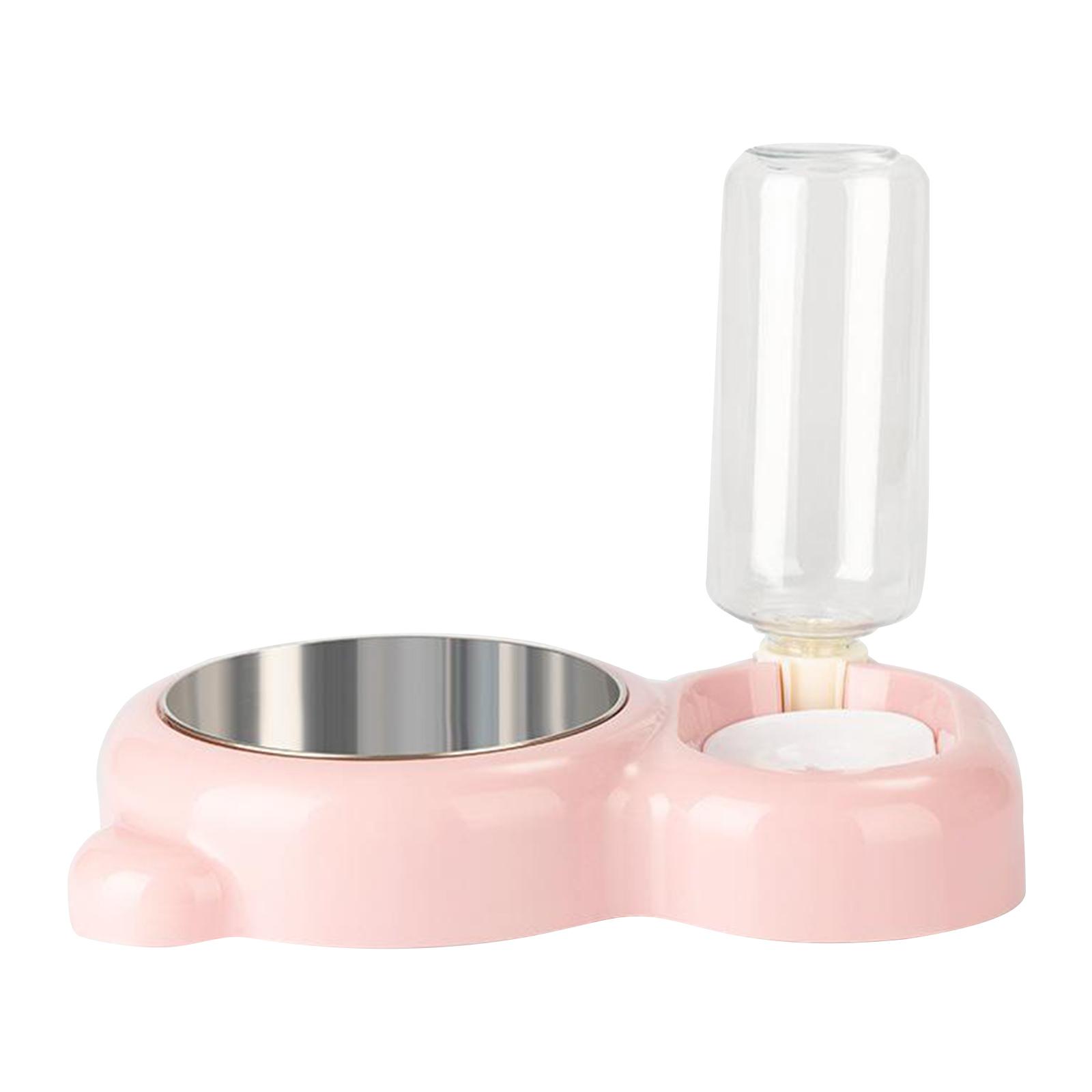 Automatic Pet Feeder Auto Dog Cat  Bowl Dispenser Pink