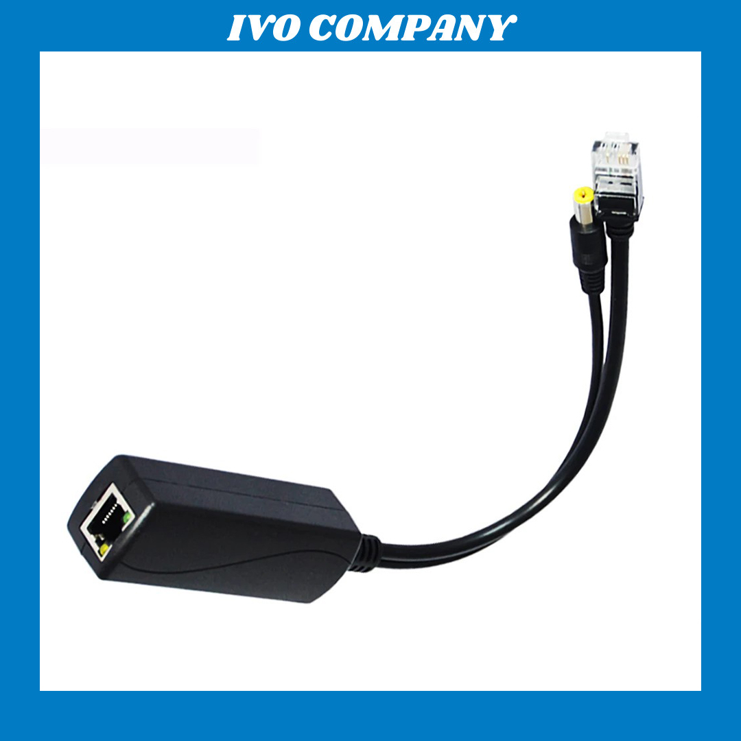 Jack POE Hạ Thế 48V Sang 5V RJ45 DC 5.5mm x 2.5mm